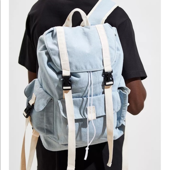 UO // denim utility backpack - Picture 2 of 9